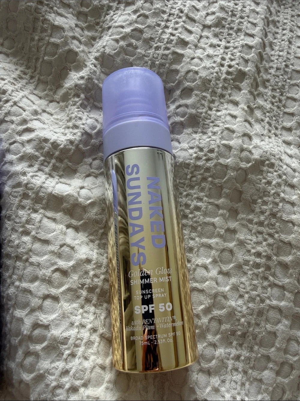 sundays Lavender & shimmer Glow spf Set with Brush and mirror